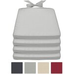 Beautissu lot de 4 galettes de chaise pia - 45x40x5cm gris clair - coussin déhoussable confortable - ... Beautissu lot de 4 galettes de chaise pia - 45x40x5cm gris clair - coussin déhoussable confortable - ...