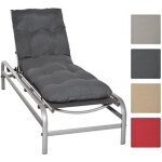 Beautissu coussin bain de soleil flair rl 190x60x8cm - gris graphite - coussin transat coussin chaise ...