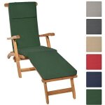 Beautissu coussin bain de soleil loftlux dc 175x45x5cm ? vert ? coussin transat coussin chaise longue ...