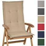 Beautissu coussin dossier haut loft hl 120x50x6cm nature - coussin chaise dossier haut - coussin exterieur ...