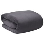 Beautissu couverture polaire 150x200cm anthracite couvre - lit aurelia - plaid jet de canap trs doux ...