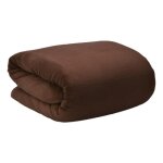 Beautissu couverture polaire 150x200cm marron fonc couvre - lit aurelia - plaid jet de canap trs ...