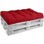 Beautissu eco style coussin dassise pour canap en palette 120x80x15 cm - rouge - extrieur euro palette ...