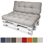 Beautissu eco style coussin de dossier pour canap� en palette 120x40x15cm - gris clair - ext�rieur euro ...