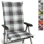 Beautissu matelas coussin pour chaise fauteuil de jardin terrasse sunny mk gris 120x50x6cm - haut dossier ...