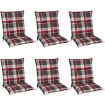 Beautissu matelas coussin pour chaise fauteuil de jardin terrasse sunny rk bordeaux - set de 6 - 100x50x6cm ...