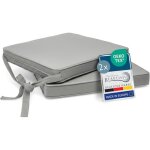 Beautissu set de 2 coussin de chaise dint�rieur 45x40 cm loft sk ? gris clair