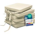 Beautissu set de 6 coussin de chaise dint�rieur 45x40 cm loft sk ? nature