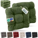 Beautissu premium set de 6 galette chaise jardin ext�rieur 40x40 cm vert fonc� ? 8 cm �paisseur ? highlux ...