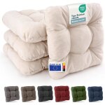 Beautissu premium set de 8 galette chaise jardin ext�rieur 40x40 cm nature ? 8 cm �paisseur ? highlux ...