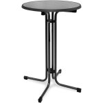 Beautissu table haute pliante outdoor sylt � 80 cm gris - table mange debout ronde - table de bistro ...