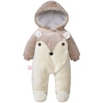 B�b� barboteuse � capuche 9 - 12 mois b�b� combinaisons flanelle barboteuses manches longues tenues dhiver ...