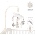 Bebe berceau mobile lit sonnette jouet avec enroulement boite a musique ( lapin et toile)