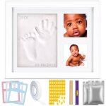 Bb cadre photo en bois tikiboe - cadeau naissance garcon fille - empreintes bb - liste de naissance ...