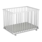 Bebe9 essentiel - parc bois pliant alizee 2 75x100cm blanc