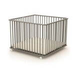 Bebe9 essentiel - parc bois pliant hegoa 3 100x100cm gris Bebe9 essentiel - parc bois pliant hegoa 3 100x100cm gris