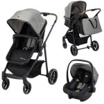 Bebeconfort haze trio lux poussette 3 en 1 nacelle + si�ge auto i - size + habillage pluie + sac � langer ...