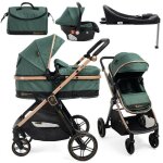 Bebelissimo - poussette combin�e trio 3 en 1 - si�ge auto 0 + iris ? nacelle ? base isofix - jambe de ...