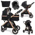 Bebelissimo - poussette combin�e trio 3 en 1 - si�ge auto i - size 40 - 87cm - nacelle - d�s la naissance ...