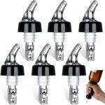 Becs � liqueur 6 pcs bec verseur alcool auto - pour 3cl avec bille becs verseur anti - goutte transparent ...
