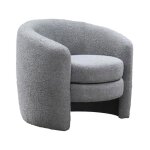 Becky - fauteuil cabriolet design effet peau de mouton gris