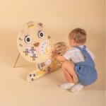 Beeloom - tableau doccupation lion - 17 tableaux dactivits montessori en bois avec un design du lion ...