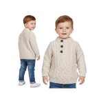 Beige pull chaud pour enfant avec boutons pull dhiver pour gar�on 86 cm