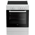 Combin four et plaques vitro - cramiques beko fss67000gw 71 l 60 cm blanc (4 zones de cuisson)