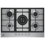 Beko haw752c5sx acier inoxydable int�gr� 75 cm gaz 5 cuisini�re(s)