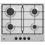 Beko hiag64223s table de cuisson 4 brûleurs à gaz h×560×490 inox Beko hiag64223s table de cuisson 4 brûleurs à gaz h×560×490 inox