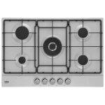Beko hiaw75224sxe plaque  gaz 5 brleurs inox 75 cm