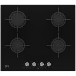 Table de cuisson au gaz - beko - hilg 64222 s - noir - 4 zones - 58 cm - intgr