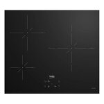 Beko table de cuisson induction 60cm 3 feux 7200w noir - hii63400smt