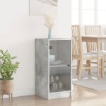 Bel - achat * cabinet lat�rale - bahut meuble enfilade - fonction daffichage avec portes en verre gris ...