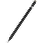 Stylet capacitif - bel - aluminium noir - ultra - fine - ergonomique - compatible iphone ipad ipod