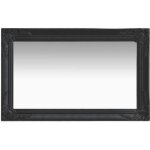 Miroir mural - bel - baroque - 50x80 cm - noir - bois et verre - rectangulaire Miroir mural - bel - baroque - 50x80 cm - noir - bois et verre - rectangulaire