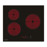 Beldeko - table de cuisson vitrocramique 3 foyers - encastrable minuteur multi - zones seulement 46 ...