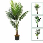 Plante artificielle - belfoyer - palmier areca - 110x50x50cm - vert - facile � nettoyer