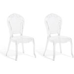 Beliani - lot de 2 chaises de salle à manger transparent vermont Beliani - lot de 2 chaises de salle à manger transparent vermont