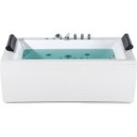 Beliani - baignoire baln�o 170 cm en acrylique blanc avec led montego