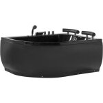 Beliani - baignoire balnéo noire angle côté gauche avec led paradiso Beliani - baignoire balnéo noire angle côté gauche avec led paradiso