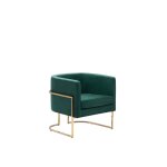 Beliani - fauteuil club en velours vert fonc� sirkka