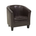 Beliani - fauteuil en simili cuir marron borwick