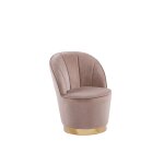 Beliani - fauteuil en velours beige alby