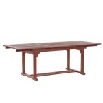 Beliani - table de jardin extensible en bois fonc 160 / 220 x 90 cm toscana