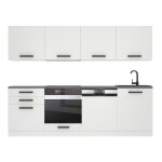Belini cuisine equipee complete alice muebles de cuisine complets - 240 cm. avec plan de travail blanc ...