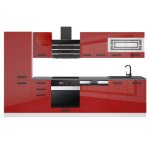 Belini cuisine equipee complete cindy muebles de cuisine complets - 300 cm. sans plan de travail rouge ...