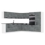 Belini cuisine equipee complete jane muebles. l - forme cuisine. cuisine complete avec plan de travail ...