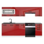 Belini cuisine equipee complete lily muebles de cuisine complets - 240 cm. sans plan de travail rouge ... Belini cuisine equipee complete lily muebles de cuisine complets - 240 cm. sans plan de travail rouge ...