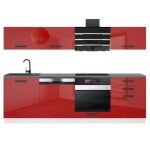Belini cuisine equipee complete linda muebles de cuisine complets - 240 cm. sans plan de travail rouge ... Belini cuisine equipee complete linda muebles de cuisine complets - 240 cm. sans plan de travail rouge ...